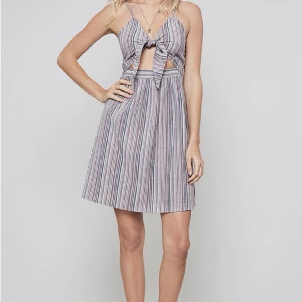 Promesa Multicolor Striped Backless Dress